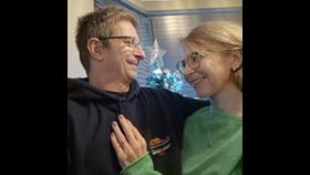 RNLI volunteer Steve Elliott with fiancé Alla