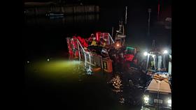 Aberystwyth lifeboat launch during hours of darkness