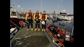 RNLI Coastal Trainer Sean Ginnelly, Fenit RNLI Volunteer crewmember Padraig Brick and Fenit RNLI volunteer crewmember Cian Lawless