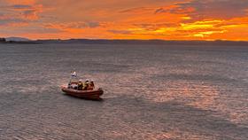 Largs lifeboat at sunset