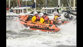 Stock photo of Pwllheli D-class lifeboat