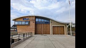 Cleethorpes new lifeboat station viewed from the slipway