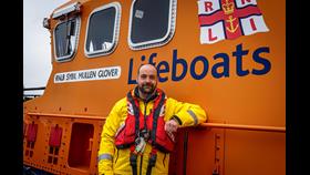 Richard Gibson onboard Plymouth's Severn Class All-weather Lifeboat Sybil Mullen Glover