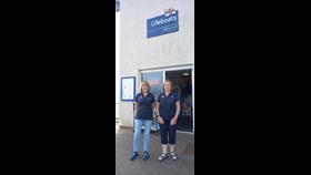 Sue and Jane on their regular volunteering shift covering the station shop