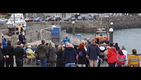 Crowds gathered for blessing of lifeboat