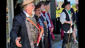 A library shot of the Steepholmers performing