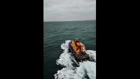 Rosslare Harbour RNLI's all-weather lifeboat at sea