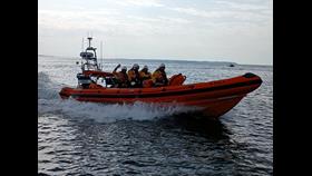 Whitstable lifeboat returns to station after the call to a missing child at Leysdown, Isle of Sheppey.
