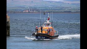 The new Troon lifeboat 'Roy Barker VI' heads into Troon