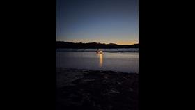 Kippford Lifeboat launches at night time