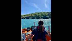 The view from the lifeboat as it approached the casualty.