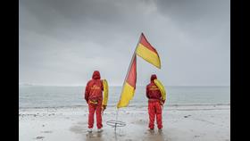 Library photo of RNLI lifeguards at Silver Sands, Aberdour