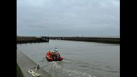 Southwold Lifeboat leaving the harbour on Thursday 17 September