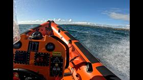 Portaferry RNLI volunteer crew make their way towards Ardglass