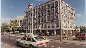 Colour image of the front of Poole Headquarters building