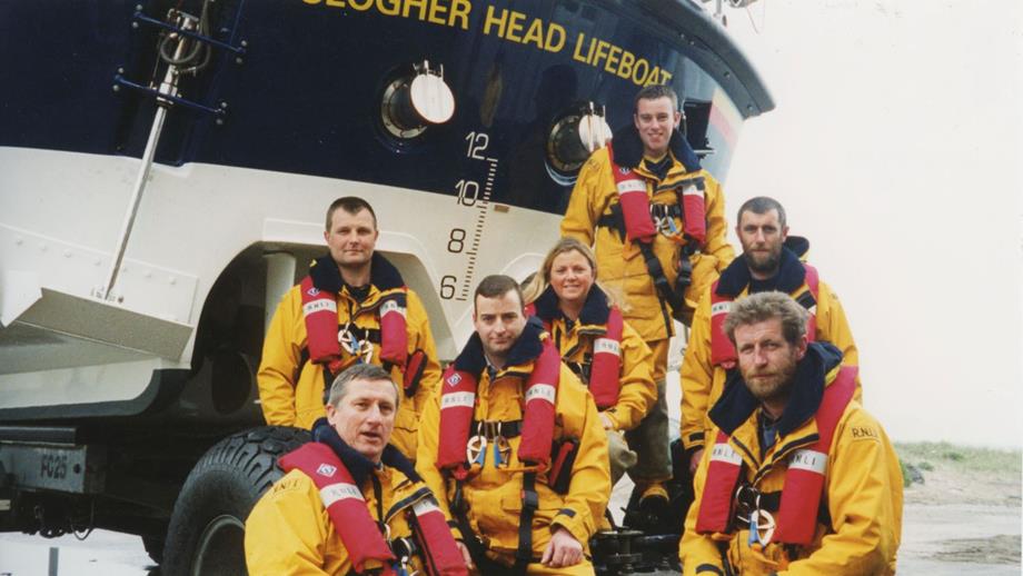 Colour image of Clogher Head lifeboat crew
