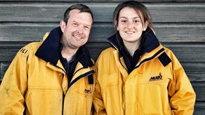 Ramsgate Coxswain Ian Cannon and his daughter Becky