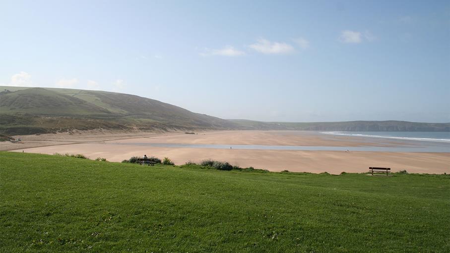 Woolacombe Beach in Devon is an RNLI lifeguarded beach.
