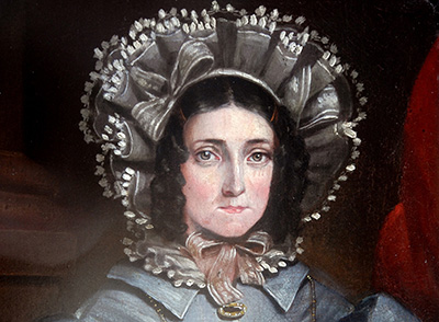 An oil portrait of Grace Darling by an unknown artist (attributed to Catherine Sharpe)