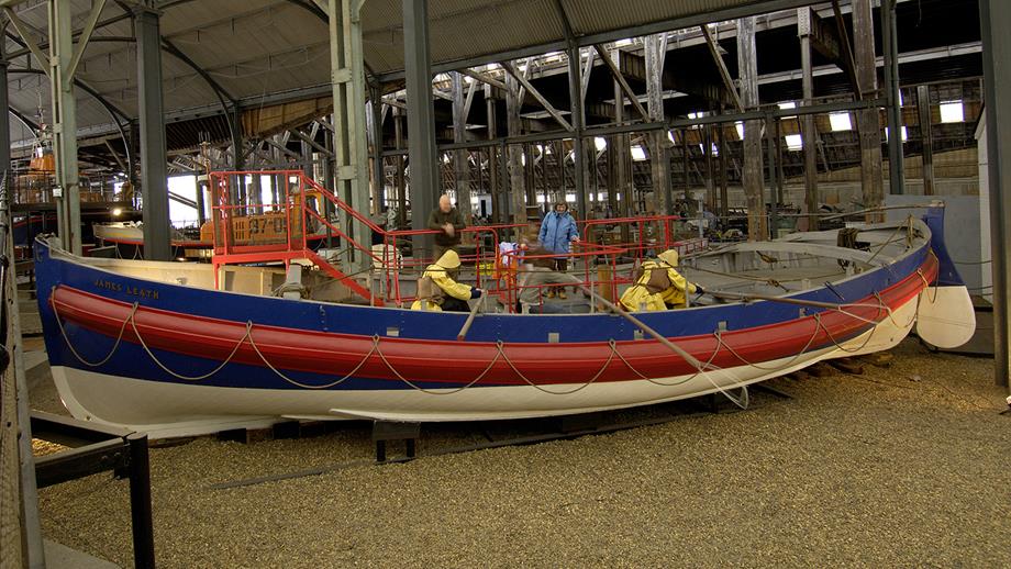 James Leath lifeboat at The Historic Lifeboat Collection in Chatham, Kent.