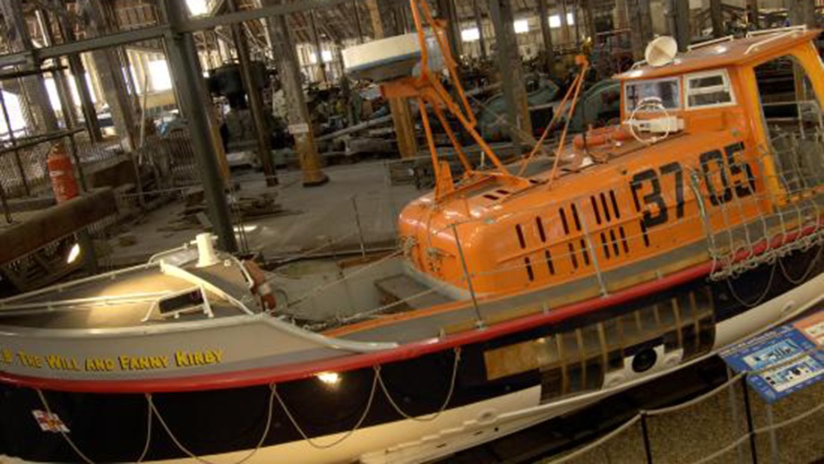 The Will and Fanny Kirby lifeboat at The Historic Lifeboat Collection in Chatham, Kent.