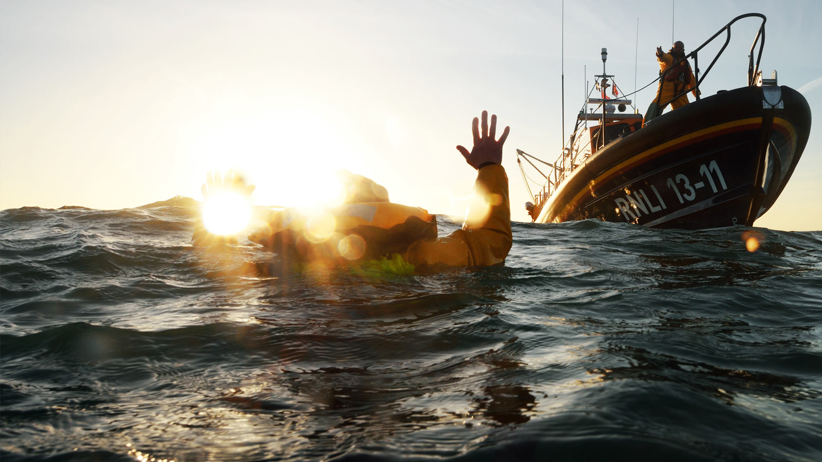 St Ives Shannon class lifeboat on exercise