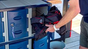 Using a lifejacket locker at Buckler’s Hard