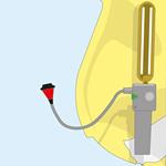 Graphic showing automatic water activated lifejacket