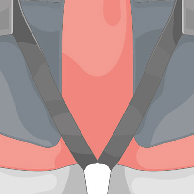 Graphic showing lifejacket crotch straps
