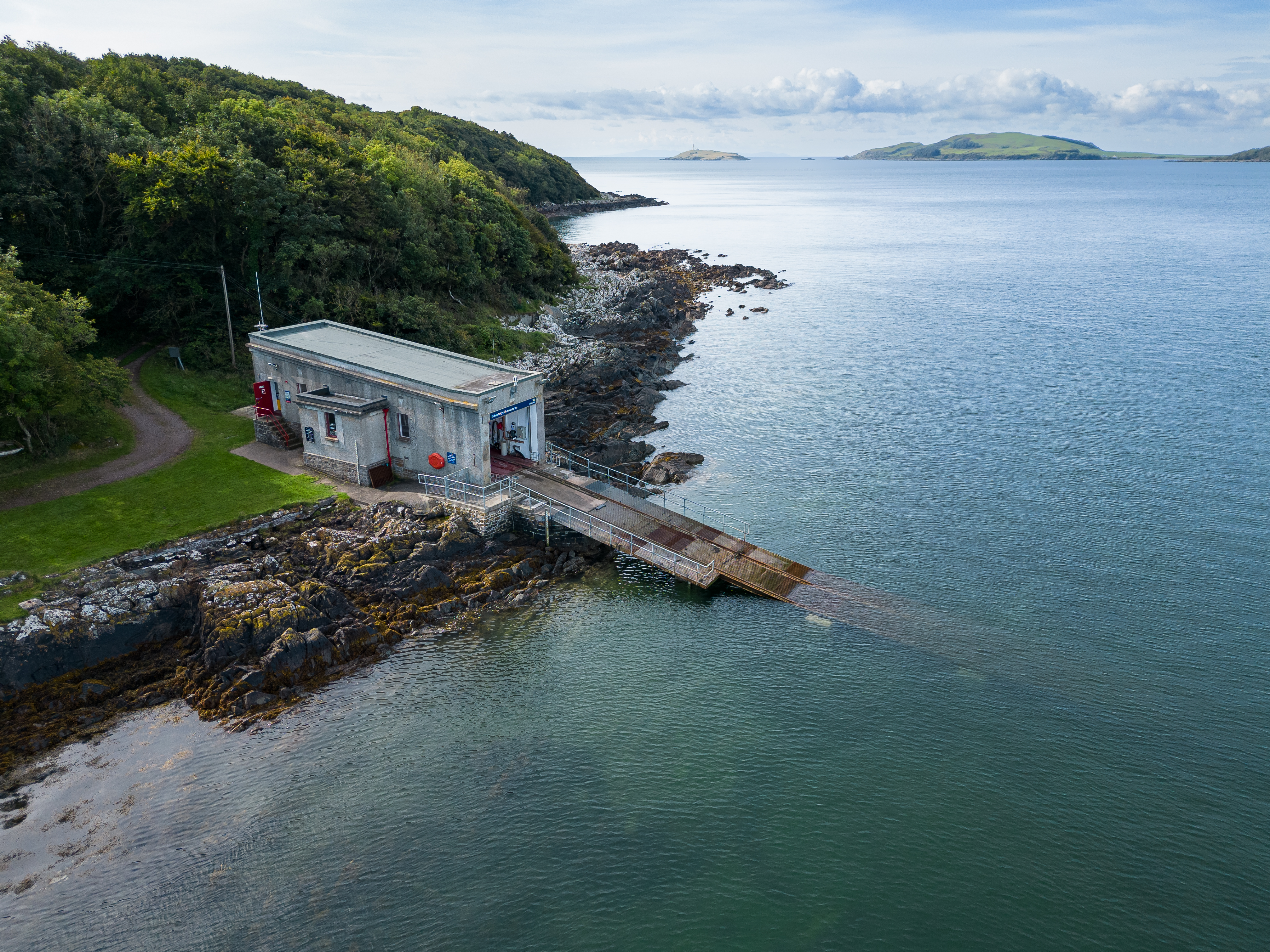 Kirkcudbright Lifeboat Station, seen from the air