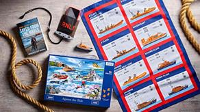 An assortment of RNLI shop items