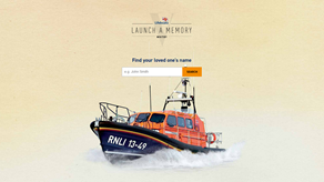 Image of the search to find a loved one's name on the Whitby Lifeboat