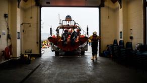Lizard tamar class lifeboat inside the new boathouse