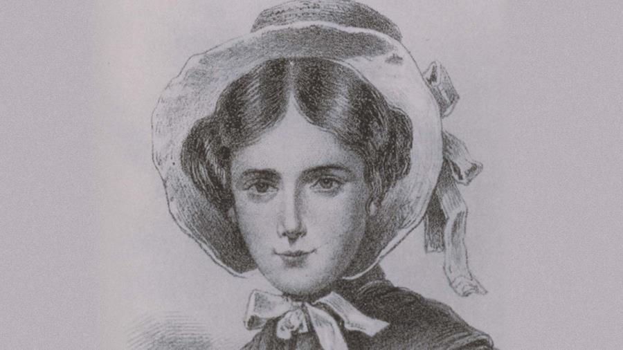 Photograph of a painting of Grace Darling