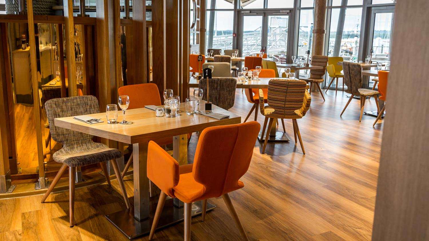 Inside Riggers Restaurant.