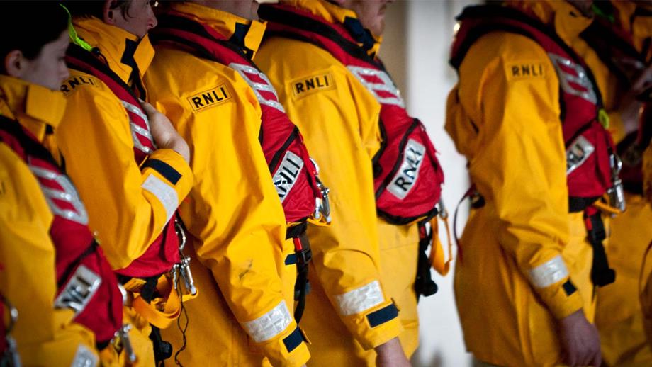 Crew members in full kit