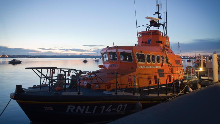 RNLI lifeboat docked at the College.